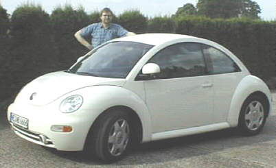 Tom mit New Beetle